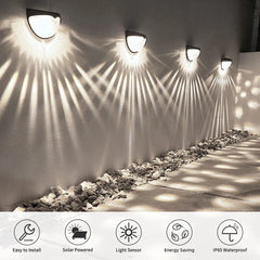 Super Bright Solar Powered LED Fence Wall Lights Outdoor Garden Lamps