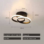 Stylish LED Tri-Color Ceiling Light, Modern, Energy-Saving Elegance for Bedroom & Living Room