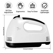 Electric Handheld Whisk 7 Speed Hand Mixer Kitchen Egg Beater Cream Cake Blender