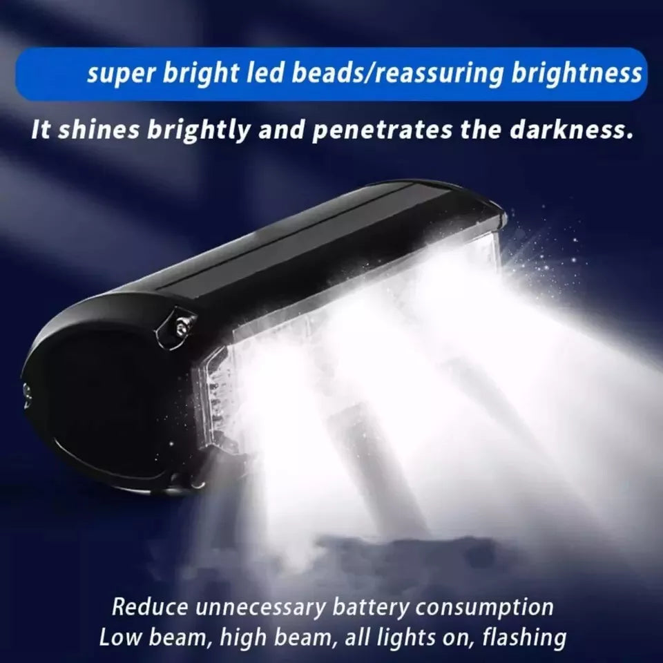 Bicycle Bike LED Front Light 2000mAh Headlight Lamp USB Rechargeable Flashlight