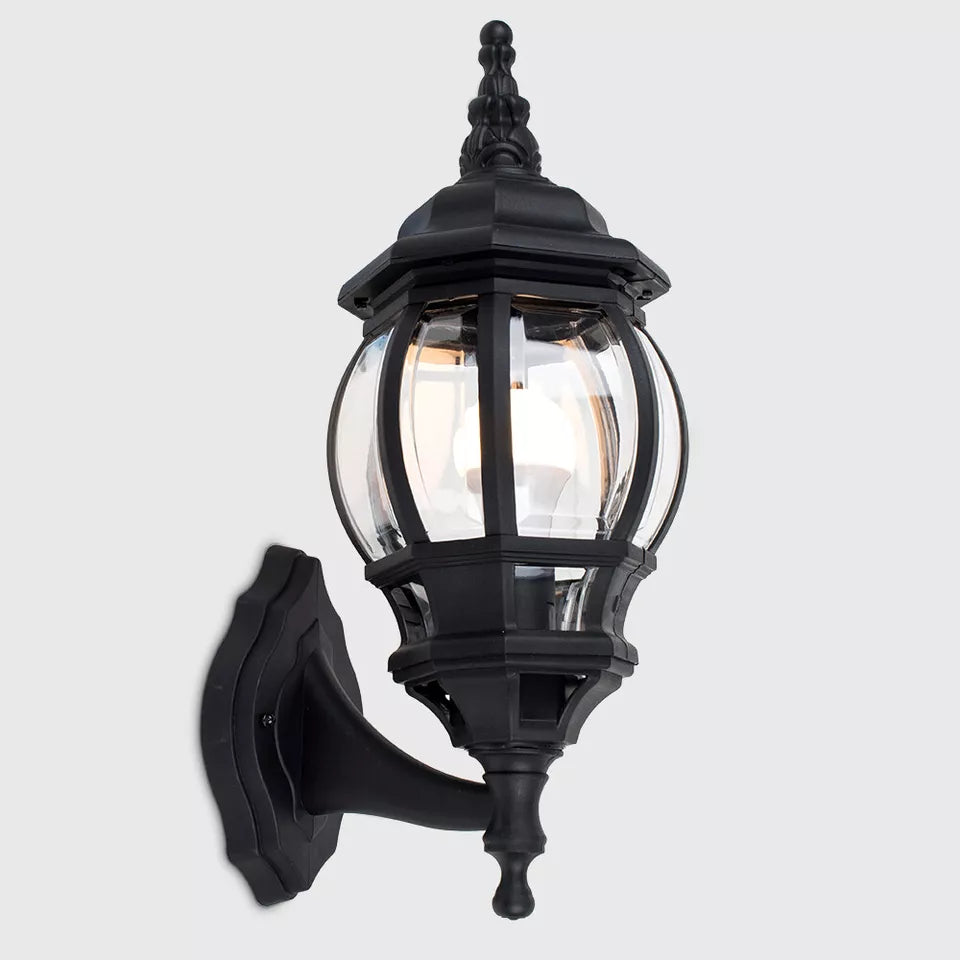 Traditional Black Outdoor Wall Light