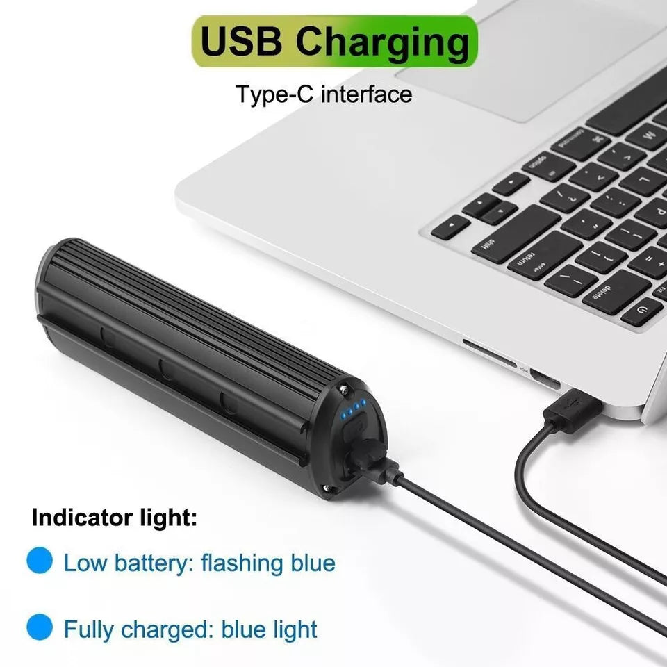 Bicycle Bike LED Front Light 2000mAh Headlight Lamp USB Rechargeable Flashlight