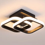 Modern LED Double Square Ceiling Light, Stylish Pendant Chandelier for Living Rooms & Bedrooms