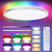RGB Ceiling Light with Adjustable Backlighting – 3200LM, Dimmable 3000K-6500K, Easy Remote Control