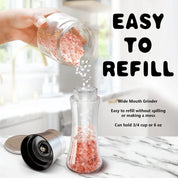 2-Pack Salt and Pepper Mill Set – Premium Stainless Steel Adjustable Shakers for Coarse & Fine Grinding