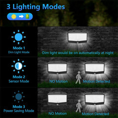 468 LED Solar Powered PIR Motion Sensor Wall Lights Outdoor Garden Security Lamp