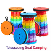 Folding Stool Portable Telescoping Seat – Adjustable and Retractable Camping Chair for Outdoor Use
