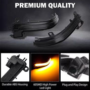 Pair of Dynamic LED Side Door Wing Mirror Indicator Light for BMW 1, 2, 3, 4 Series, i3, F30 – Stylish Turn Signal Lights