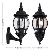 Traditional Black Outdoor Wall Light