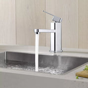 New Modern Waterfall Bathroom Tap Basin Sink Mono Mixer Chrome Cloakroom . Waste