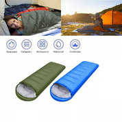 4 SEASON SINGLE SLEEPING BAGS CAMPING RECTANGULAR ENVELOPE ZIP UP KIDS ADULT