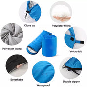 4 SEASON SINGLE SLEEPING BAGS CAMPING RECTANGULAR ENVELOPE ZIP UP KIDS ADULT