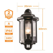 PIR Motion Sensor Lamp Outdoor Security Wall Light Bulkhead LED Garden Lights