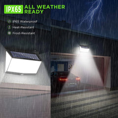 468 LED Solar Powered PIR Motion Sensor Wall Lights Outdoor Garden Security Lamp