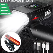 Mountain Bike LED Lights Set – USB Rechargeable Front & Rear Bicycle Torch Lamps for Night Riding