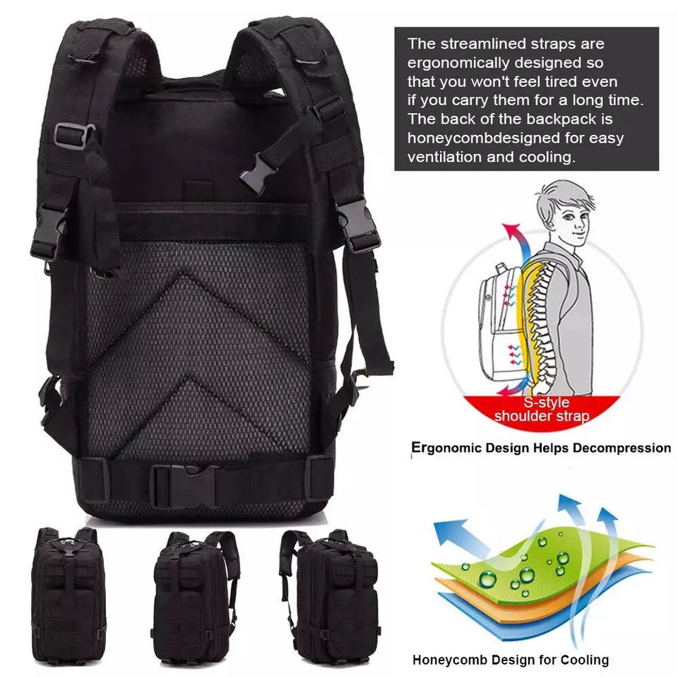 Tactical Army Rucksack 30L – Heavy-Duty Outdoor Backpack for Camping & Survival