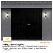 PIR Motion Sensor Lamp Outdoor Security Wall Light Bulkhead LED Garden Lights