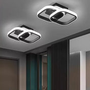 Modern LED Double Square Ceiling Light, Stylish Pendant Chandelier for Living Rooms & Bedrooms