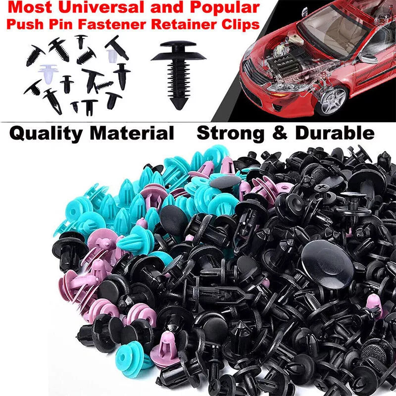 726PCS Car Trim Clips and Fasteners Kit – Auto Plastic Push Rivets, Pins, and Bumper Clips for Vehicle Maintenance
