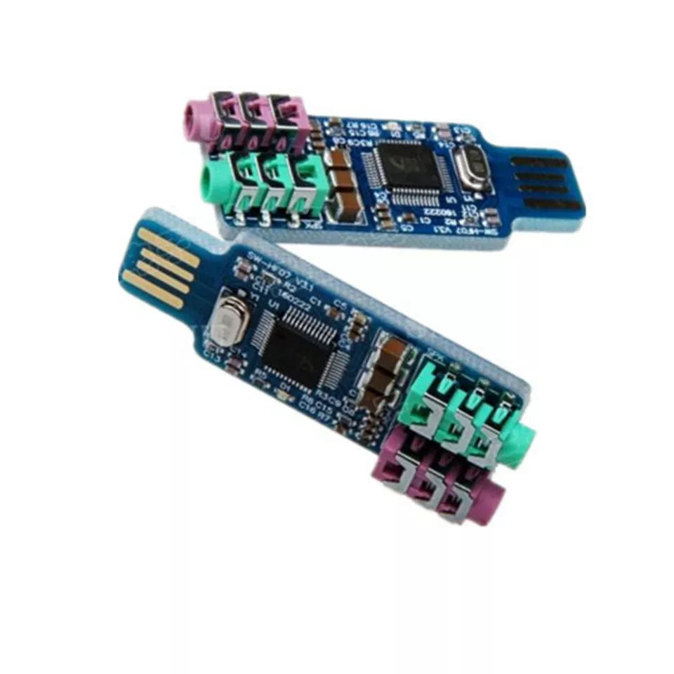 CM108 USB Sound Card Module Drive Free Laptop Computer External Sound Card Lot
