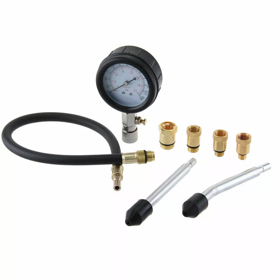 Petrol Engine Cylinder Pressure Tester for Car Compression Test Gauge Kit Set