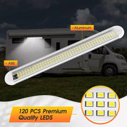 120LED Car Van Interior Tube Strip Light – 12V/24V with ON/OFF Switch for Caravan & Boat Lighting