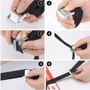 6Pcs 2.5M Heavy Duty Ratchet Tie Down Straps Car Roof Rack Belts Quick Release