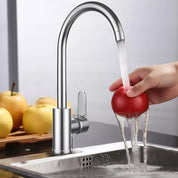 Kitchen Sink Mixer Taps Swivel Spout Single Lever Tap Mono Modern Chrome Faucet
