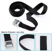 6Pcs 2.5M Heavy Duty Ratchet Tie Down Straps Car Roof Rack Belts Quick Release