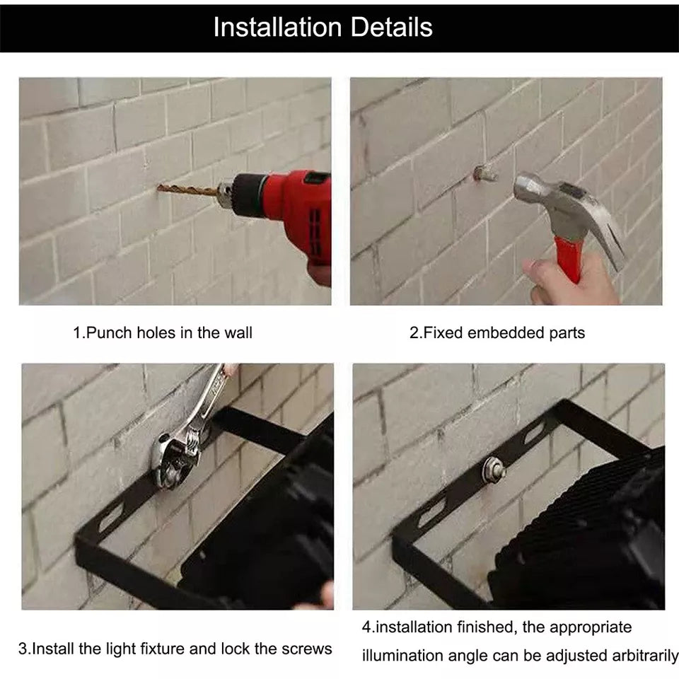 30W LED Floodlight Security Light – Outdoor Garden & Wall Lighting, IP66 Waterproof Flood Lights