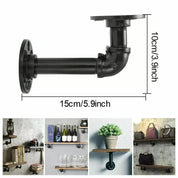 2-8PCS Pipe Shelf Brackets – Heavy Duty Industrial Iron Floating Shelves for Home and Office