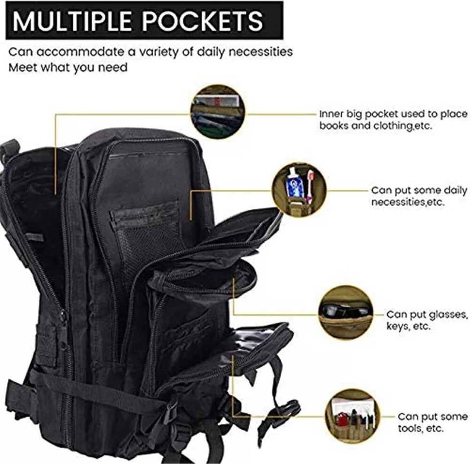 Tactical Army Rucksack 30L – Heavy-Duty Outdoor Backpack for Camping & Survival