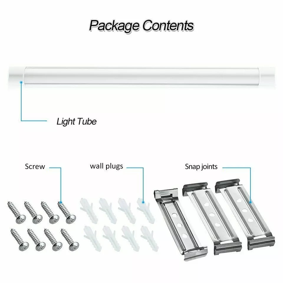 4-Pack 4FT LED Shop Lights