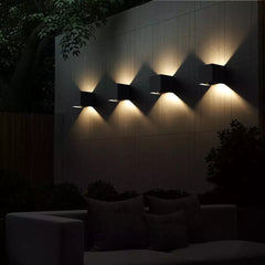 12W Waterproof LED Wall Sconce, Modern Up/Down Light for Indoor & Outdoor Use, IP65 Rated