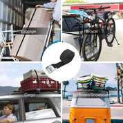 6Pcs 2.5M Heavy Duty Ratchet Tie Down Straps Car Roof Rack Belts Quick Release