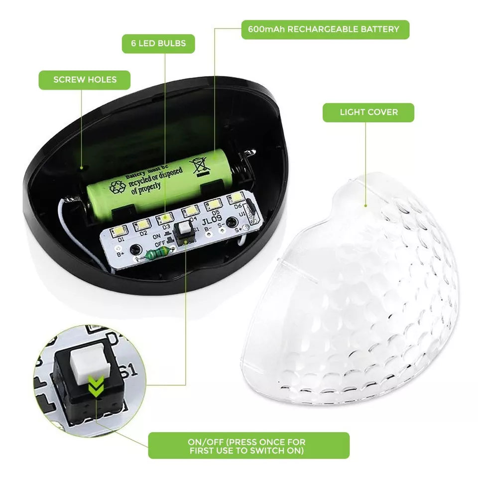 4 Pcs Solar Fence Lights