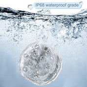 IP68 Waterproof 10 LED Lights Underwater Swimming Pool Pond Hot Tub Submersible