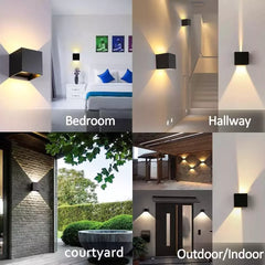 12W Waterproof LED Wall Sconce, Modern Up/Down Light for Indoor & Outdoor Use, IP65 Rated