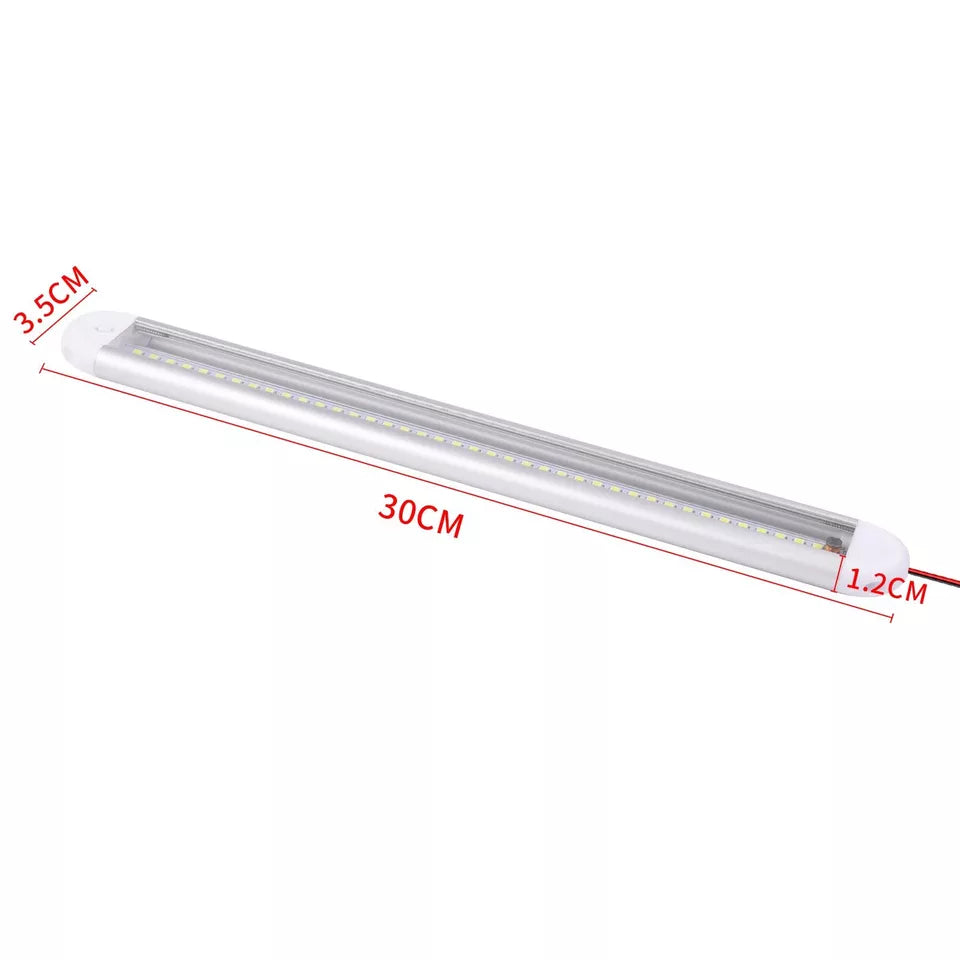 120LED Car Van Interior Tube Strip Light – 12V/24V with ON/OFF Switch for Caravan & Boat Lighting