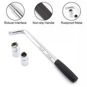 Extendable Wheel Wrench – Heavy Duty Telescopic Tire Nut Tool for 17, 19, 21, 23mm Sockets