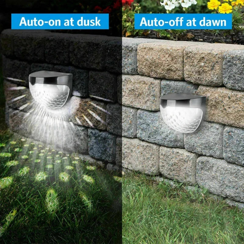 Super Bright Solar Powered LED Fence Wall Lights Outdoor Garden Lamps