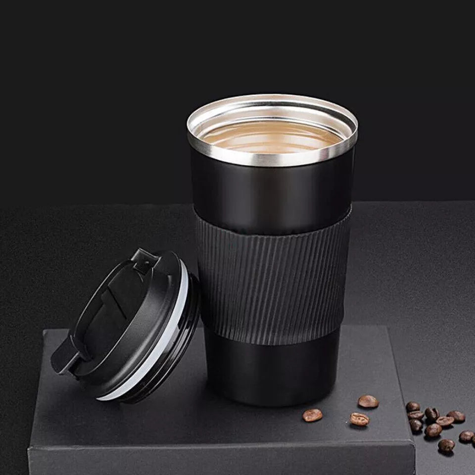 Stainless Steel Thermos Mug – Insulated Tea & Coffee Travel Mug for Hot & Cold Drinks