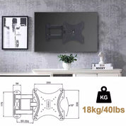 Universal TV Wall Mount Bracket – Tilt & Swivel for 14-45 Inch LCD, LED, Plasma