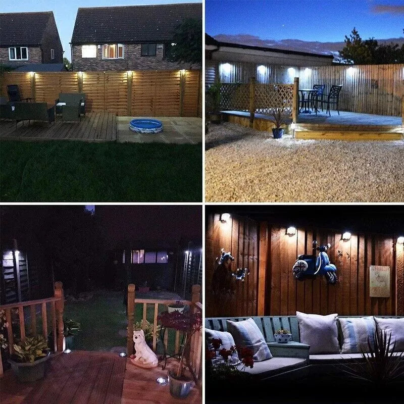 Super Bright Solar Powered LED Fence Wall Lights Outdoor Garden Lamps