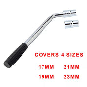 Extendable Wheel Wrench – Heavy Duty Telescopic Tire Nut Tool for 17, 19, 21, 23mm Sockets