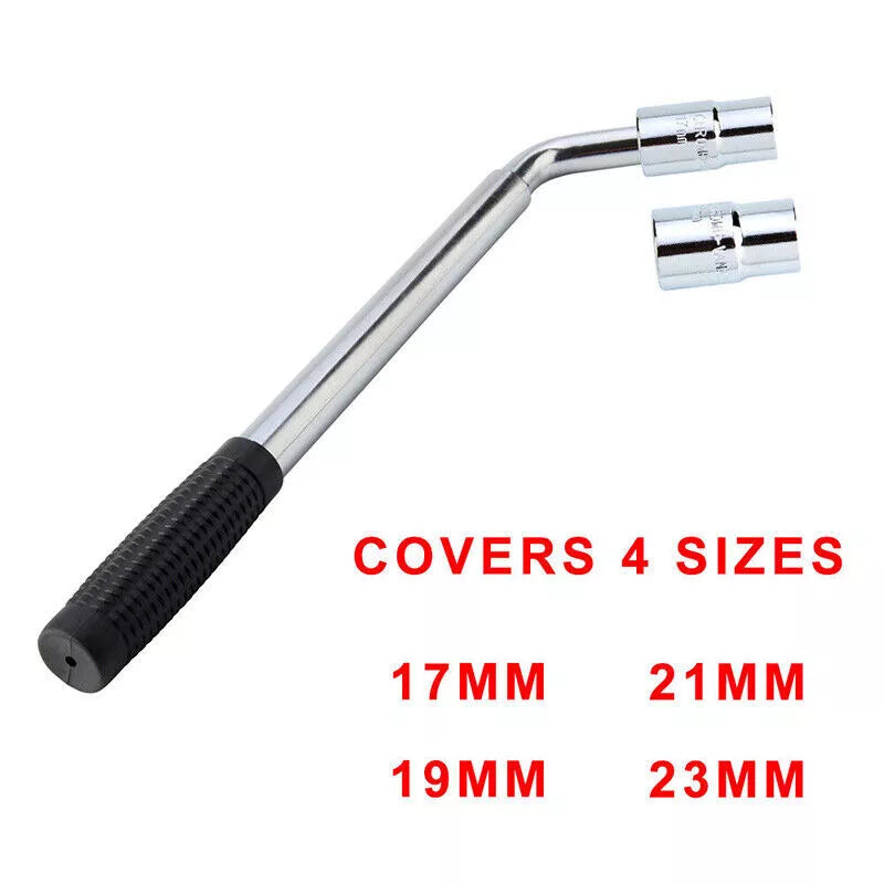 Extendable Wheel Wrench – Heavy Duty Telescopic Tire Nut Tool for 17, 19, 21, 23mm Sockets