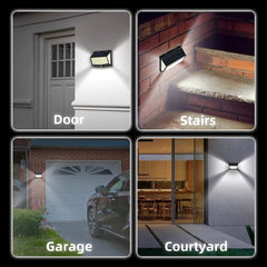 468 LED Solar Powered PIR Motion Sensor Wall Lights Outdoor Garden Security Lamp