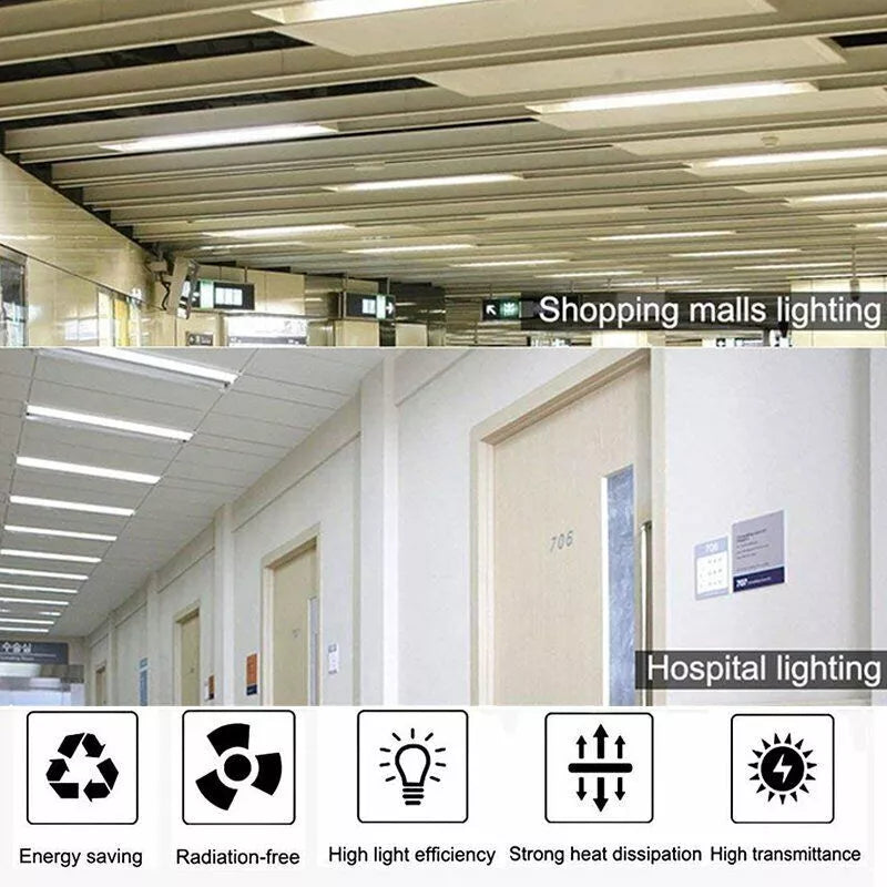 4FT LED Ceiling Strip Light – Energy-Efficient Batten Tube for Office, Garage & Commercial Spaces