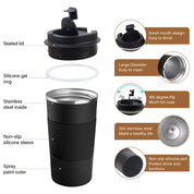 Stainless Steel Thermos Mug – Insulated Tea & Coffee Travel Mug for Hot & Cold Drinks