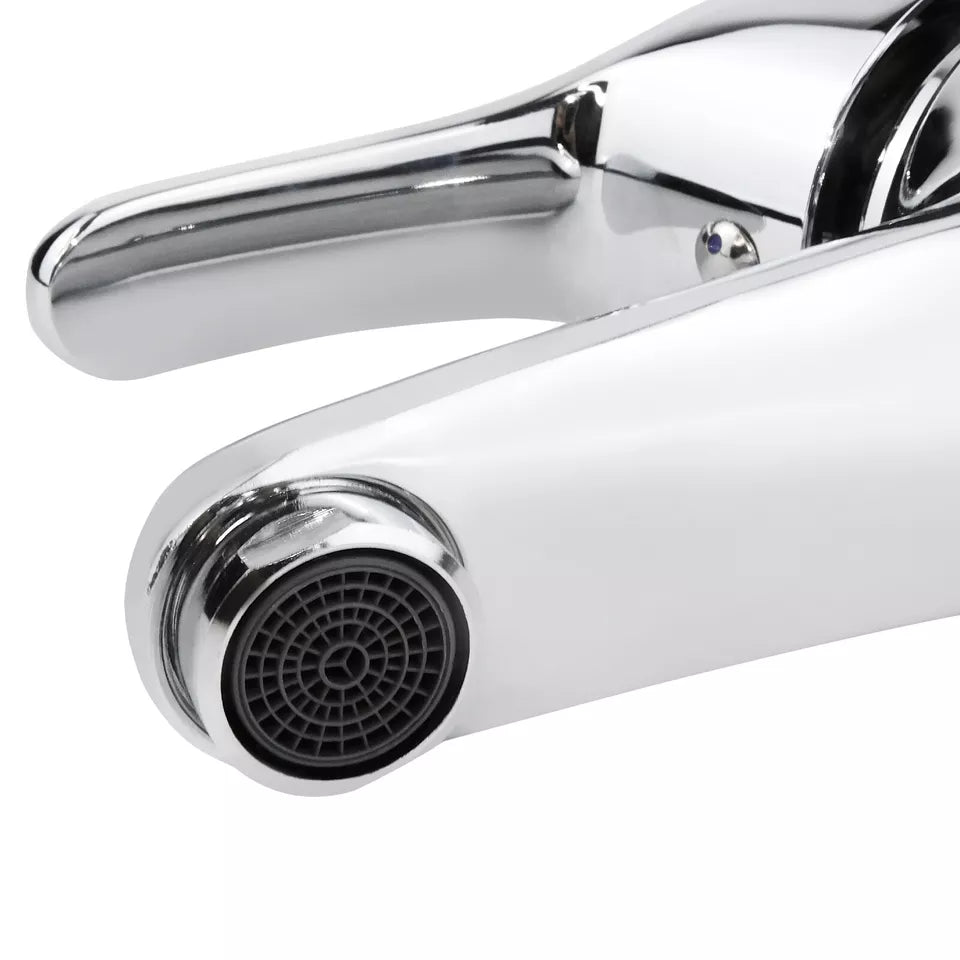 Stylish Basin Mixer Tap – Chrome Bathroom Sink Mono Faucet with Fixings &  Waste